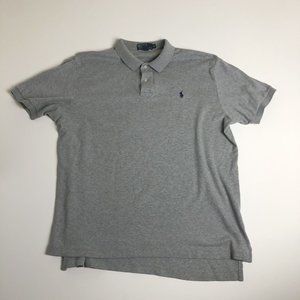 Mens XL polo Ralph Lauren gray Polo‎ shirt J20